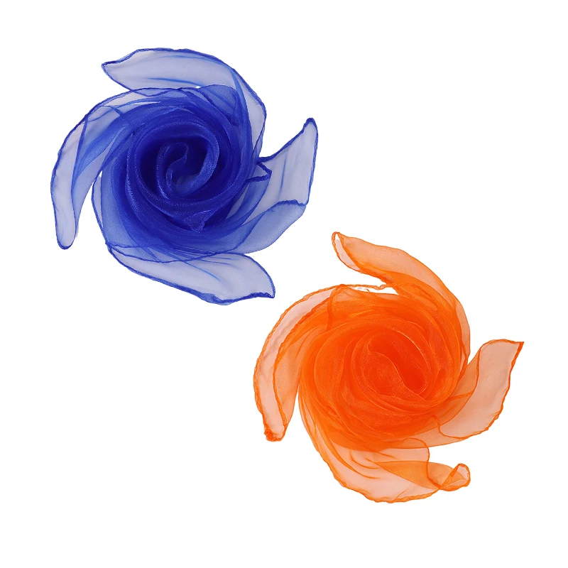 Vibrant Multi-Color Chiffon Silk Scarf for Performance and Dance