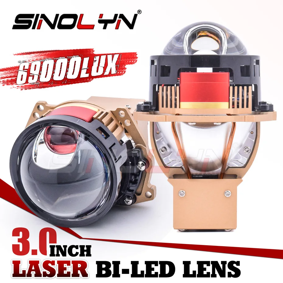 

Светодиодный лазерный прожектор Sinolyn Bi, линза Hyperboloid 69000LM светодиодный светильник для автомобильных фасветильник, автомобильный вспомогательный свет, автомобильные аксессуары для тюнинга