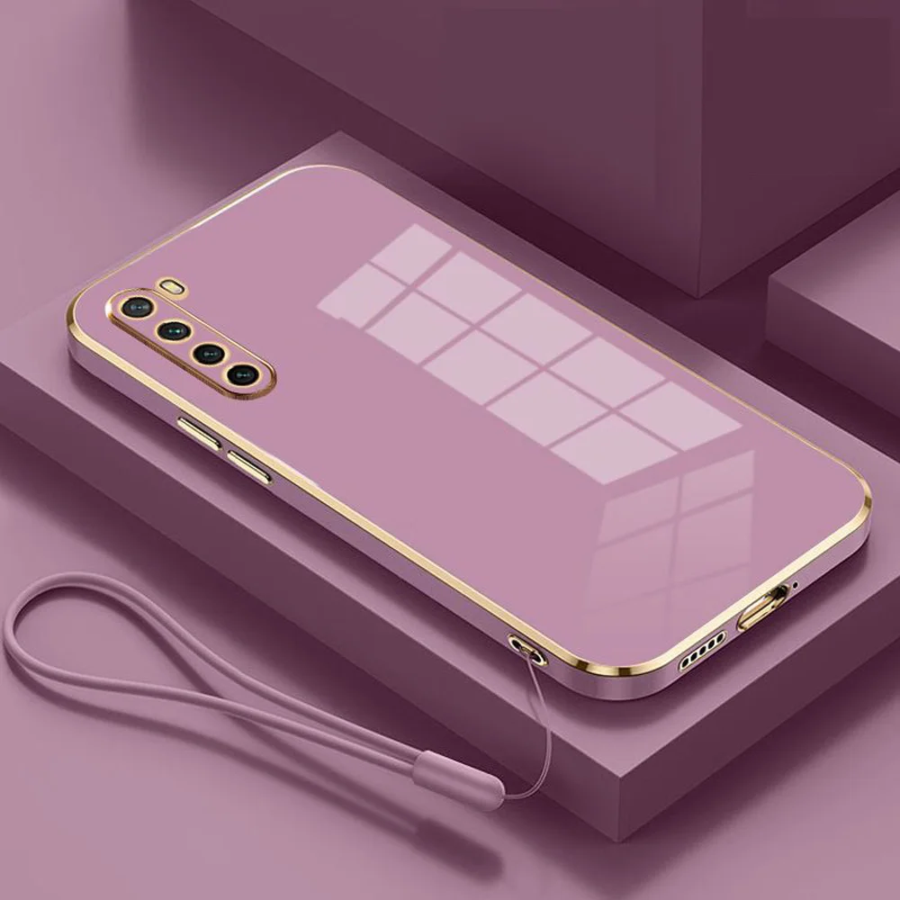 

Роскошный квадратный чехол для Realme 6 Pro Чехол RMX2061, RMX2063