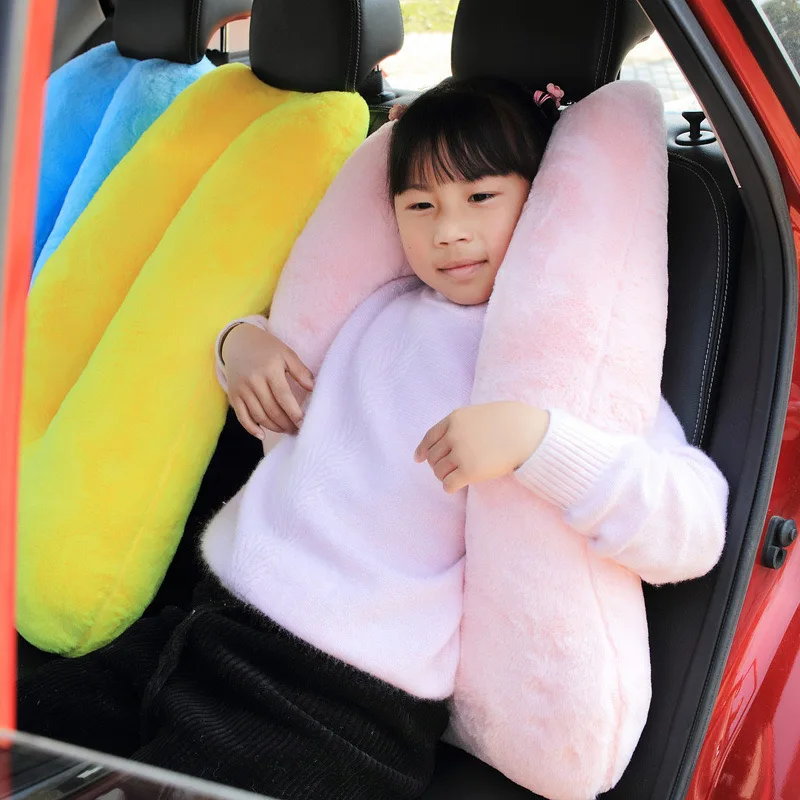 New multi-functional car 72*46 cm, U-shaped throw pillow cushion plush toy anti-collision car sleeping artifact Birthday gift