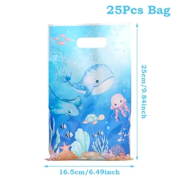 Underwater Animal Themed Gift Bags for Party Favors and Decorations - Set of 10/25/50 (25pcs Hand Bag 2)