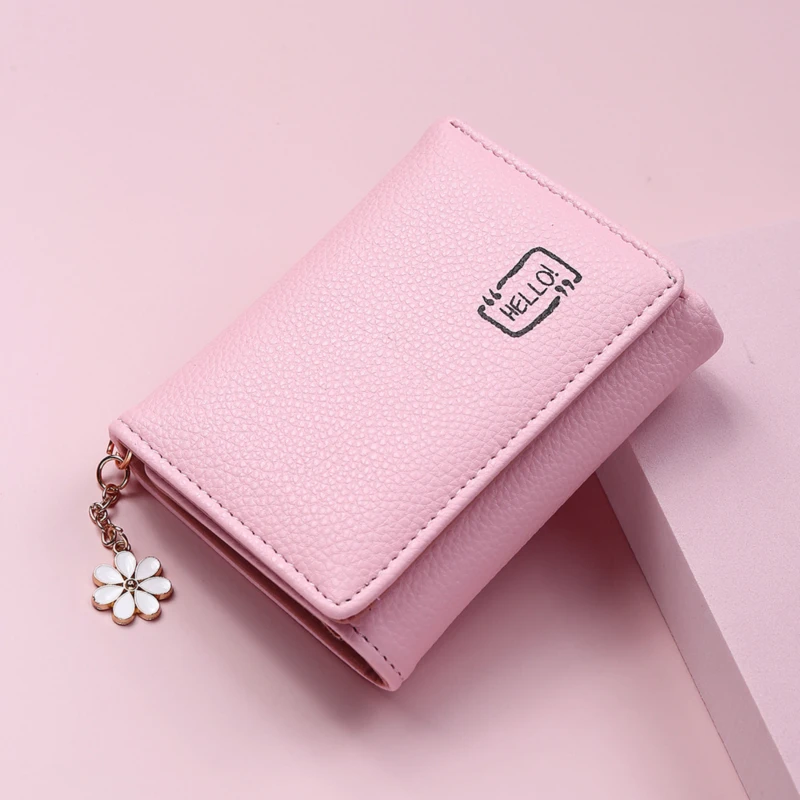 

2022 New Cute Women Wallet Short Girls Tassel Female Soft Small Coin Purse Card Holder