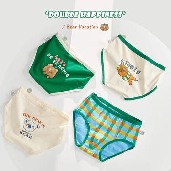 4 pz/set intimo per ragazzi mutandine per bambini carine slip in puro cotone per ragazzi pantaloncini morbidi mutande per cartoni animati biancheria intima per ragazzi