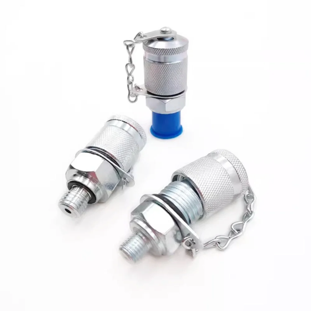 9pcs/1set Hydraulic Pump Quick Pressure Test Quick Plug Test Joint Pressure Hose Joint G1/4 G1/8 G3/8 M10 Excavator Parts