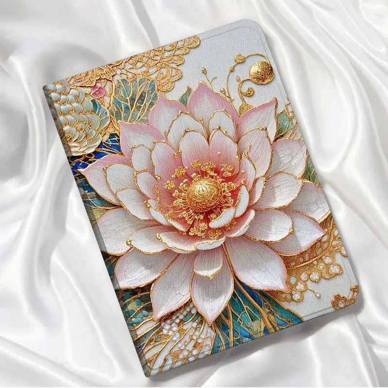 Elegant Floral Art Foldable Tablet Case Gift