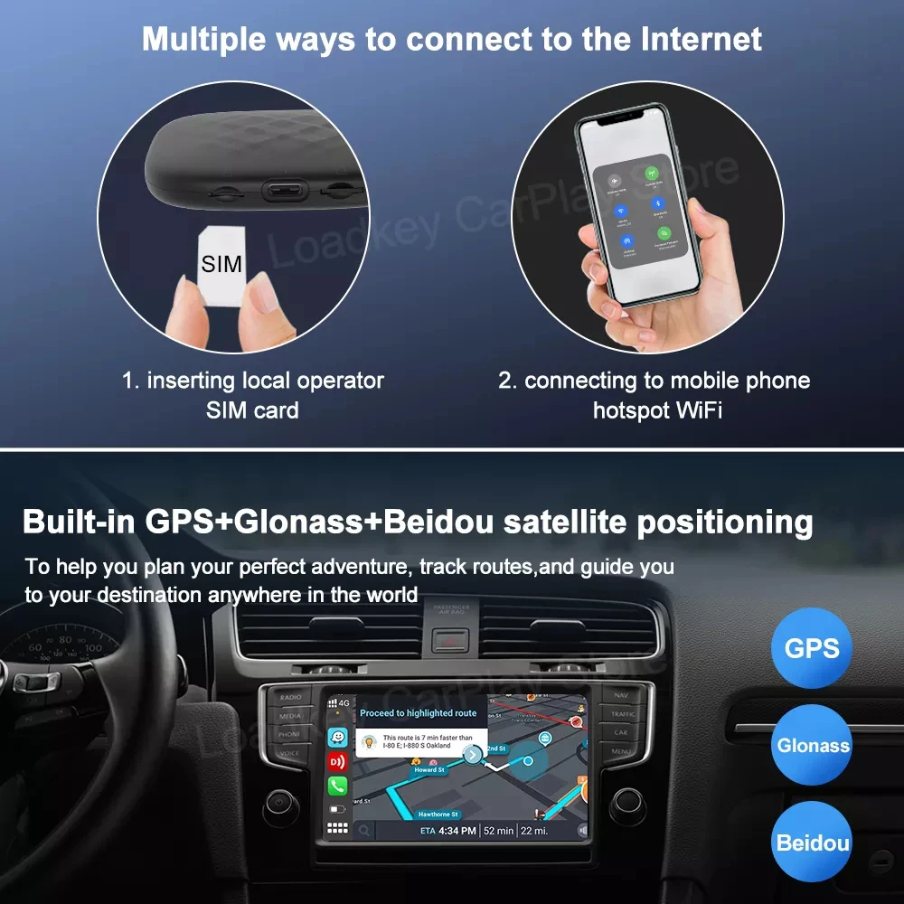 Carlinkit ȵ̵ ڵ   TV ڽ, ȵ̵ 11 2024 ̴ ڵ ÷ Ai ڽ, GPS Qcm2290, ٰ  Ÿ ƿ