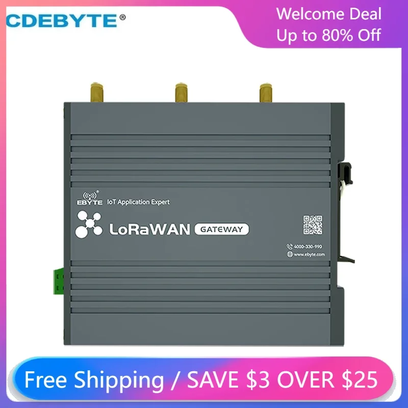 

CDEBYTE SX1302 LoRa 915MHz Gateway High Speed 8 Channel 27dbm 3KM E870-L915LG12 Half-duplex LoRaWAN Standard Protocol Gateway