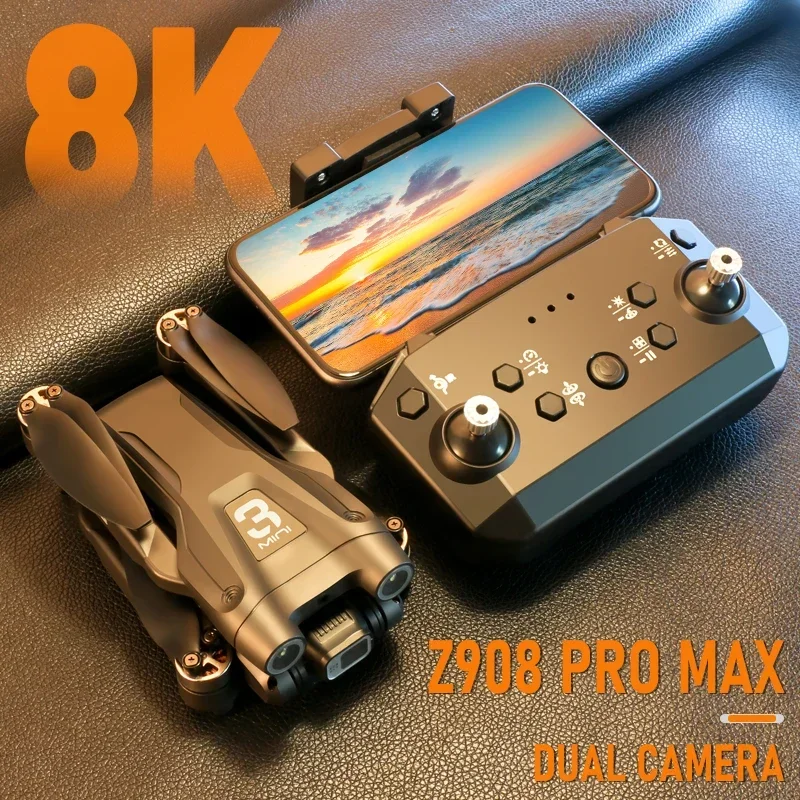 

New Z908 Mini Drone 4K 5G WIFI Professional 8K Dual Camera Height Maintaining Four Sides Obstacle Avoidance RC Quadcopter Toy