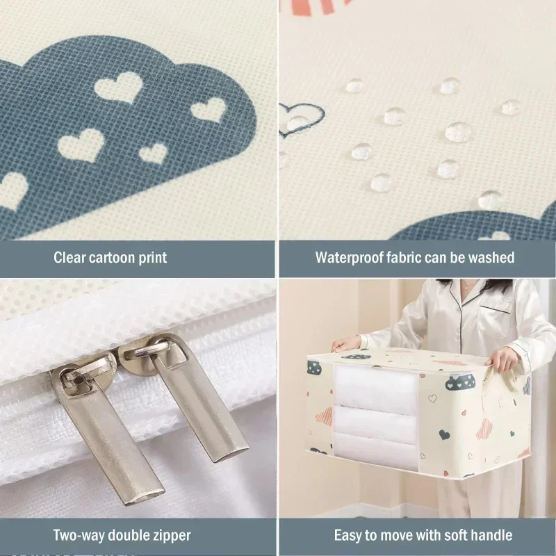 Household Big Capacity Storage Bag 50L 75L Quilt Clothes Duvet Blanket Moisture Proof Dust Proof Sorting Bags Luggage Bag 6