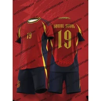Mens Clothing Tracksuit Set 2 Piece Sport Suit Yamal 19 Football Jersey Set Casual Men Set Short Sleeves Shorts Outfit Tracksuit 2