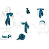 New luxury 5*85cm Slender Model Temperament Small Scarf Long Silk Scarf Hair Band Women's All-Match Double-Sided Streamer 6