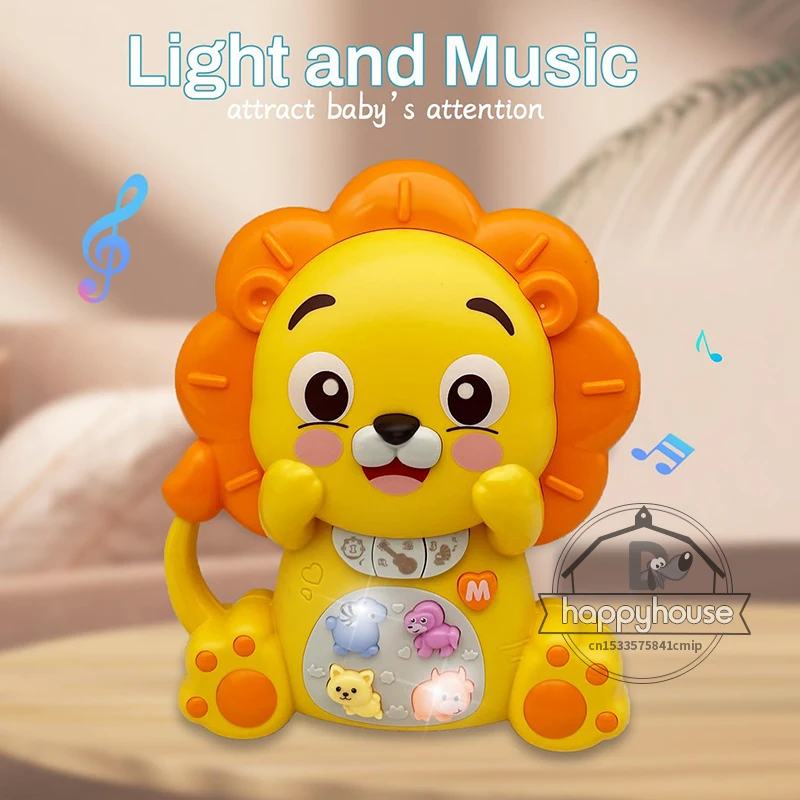 Musical Toys for Toddlers Kora Elephant Lion Baby Piano Light Up Musical Toys Baby Girl Toys Toddler Early Education Baby Toys 5