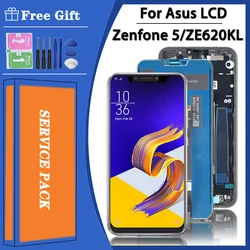 Original 6.2'' For Asus ZenFone 5 ZE620KL X00QD ZF620KL X00QDA LCD Display Touch Screen For Zenfone 5z ZS620KL Z01RD LCD Frame