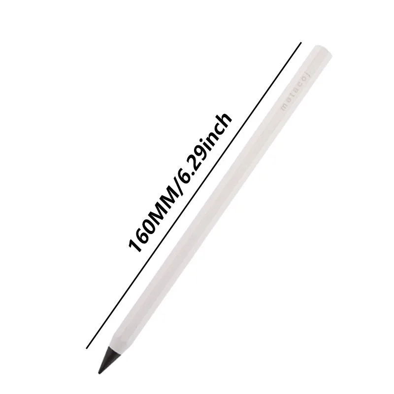 6 Colors Metal Eternal Pencil 12 Colors HB Replaceable Pen Tips School Office Art Sketching Painting Writing Stationery Supplies 6