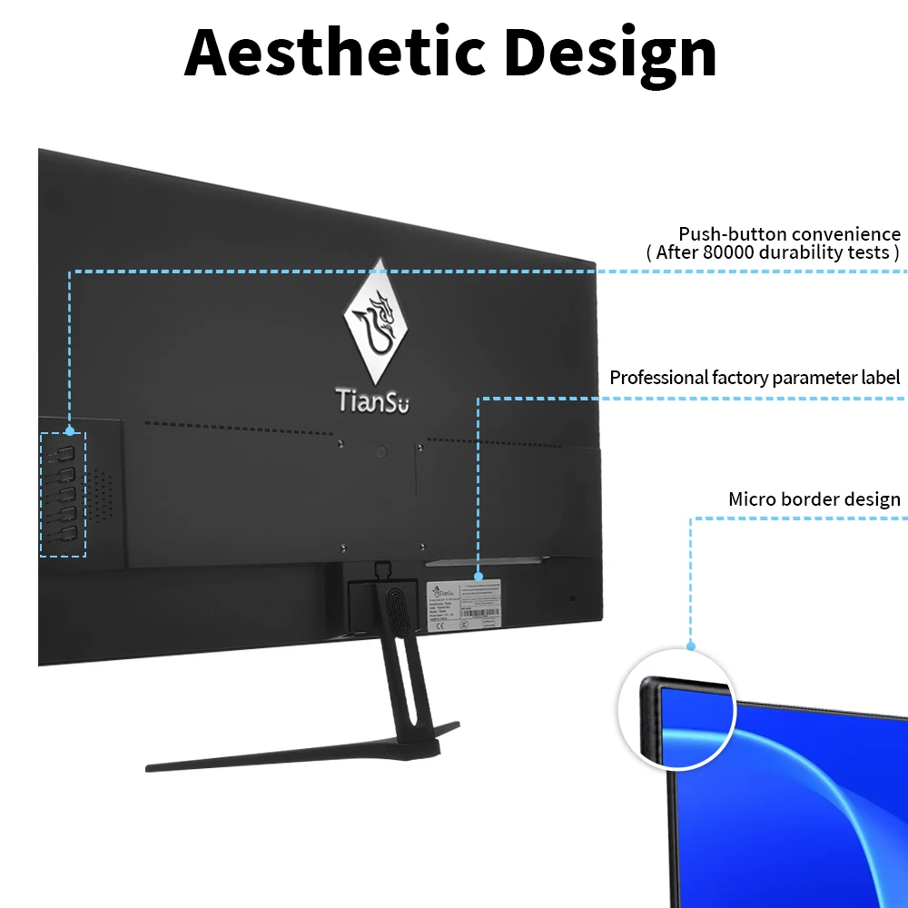 Tiansu-Monitor de ordenador portátil, extensor de pantalla de 24 pulgadas,  1920x1080P, IPS, HDMI, FHD, 144hz, 16:9, Compatible con VGA - AliExpress