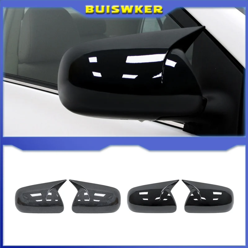 

Replacement Rearview Side Mirror Covers Caps Toyota Corolla 2007-2013 Vios Yaris Sedan P90 2008-2013 Carbon Fiber Gloss Black