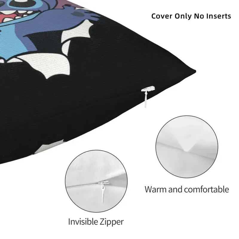 Luxury Stitch Cushion Cover 40x40cm Soft Throw Pillow Case for Car Square Pillowcase Decoration
