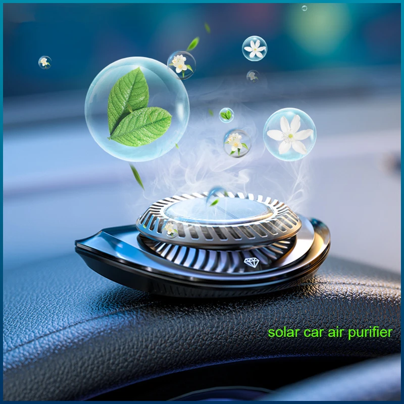 

Освежитель воздуха на солнечной батарее для автомобиля, роторный аромадиффузор, аксессуары для автомобильного интерьера, диффузор эфирных масел