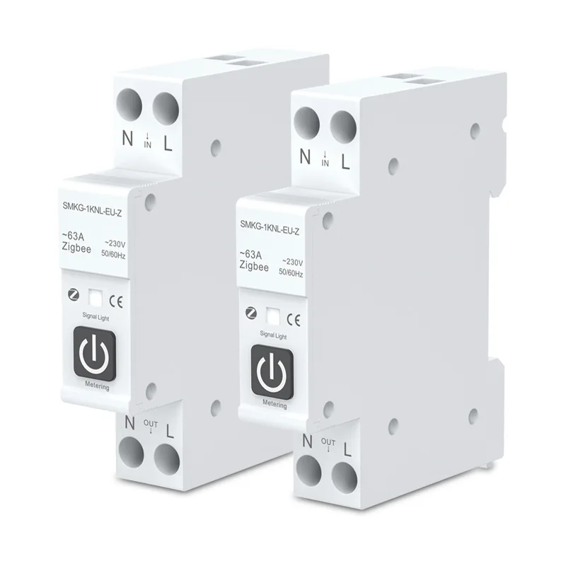 

Lonsonho Tuya Zigbee Smart Air Circuit Breaker 1-63A Adjustable Power Meter Works with Alexa Google Home Smartlife Automation