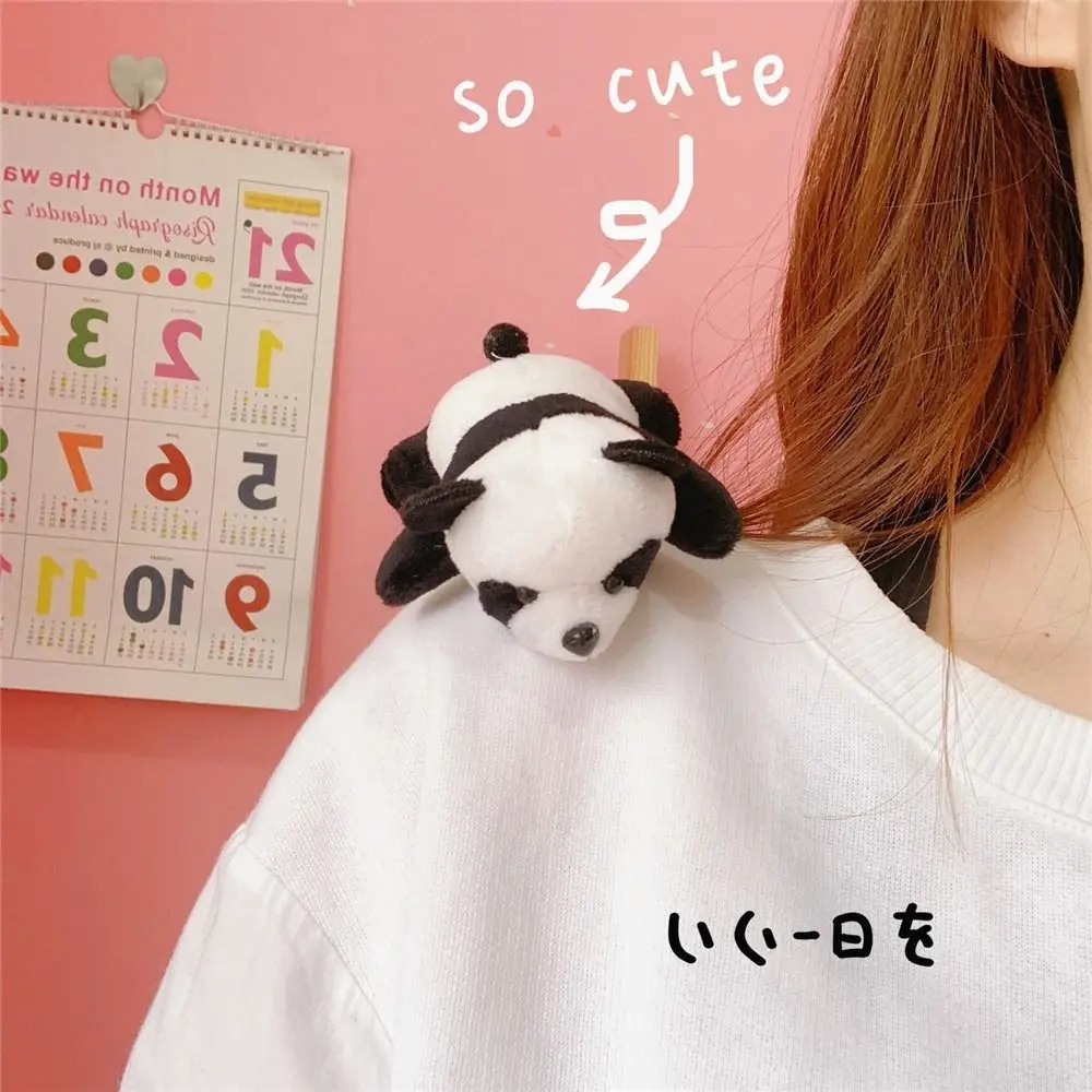 

Ponytail Holder Cartoon Design Plush Animal Doll Wash Face Women Hair Accessories Chinese Style Headwear Brooch Panda Headband