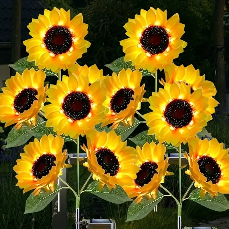 Solar-Powered Sunflower LED Lawn & Balcony Decorative Lamp