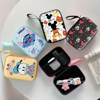 Anime Disney Storage Bag Cartoon Lilo&Stitch ID Card Earphone Zero Bags Cute Storage Bag Kids Coin Purse Data Cable Storage Box 3