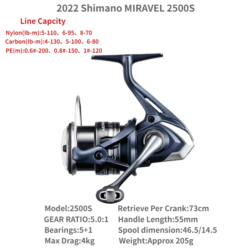 2022 Shimano MIRAVEL 1000 C2000S C2000SHG 2500 2500HG 2500S