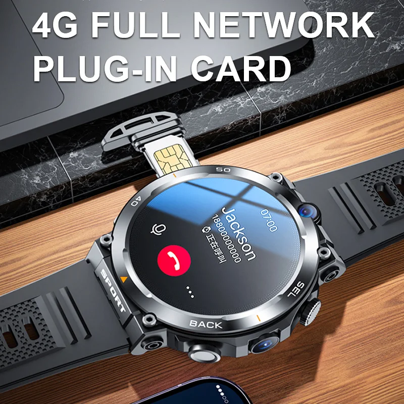 1.39-inch Dual Camera Smart Watch 4G Network GPS Wifi SIM Card NFC 64G-ROM Google Play IP67 Android Men Women Fashion Smartwatch