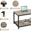 Coffee Table with Storage Shelve, Industrial Gray Coffee Table, Easy Assembly, Wooden Coffee Table for Living Room Small Space 5