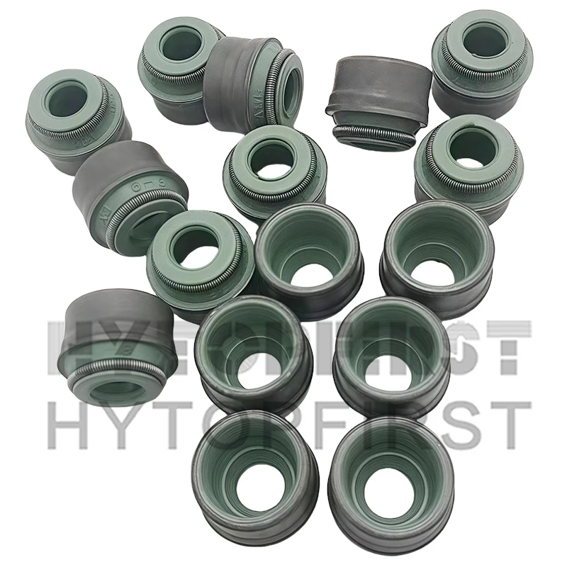 16PCS/SET High quality Valve Oil Seal 095640 095638 0956.40 0956.38 For Peugeot 206 207 301 308S 408 Citroen Size 6*8.8*5/10.2mm
