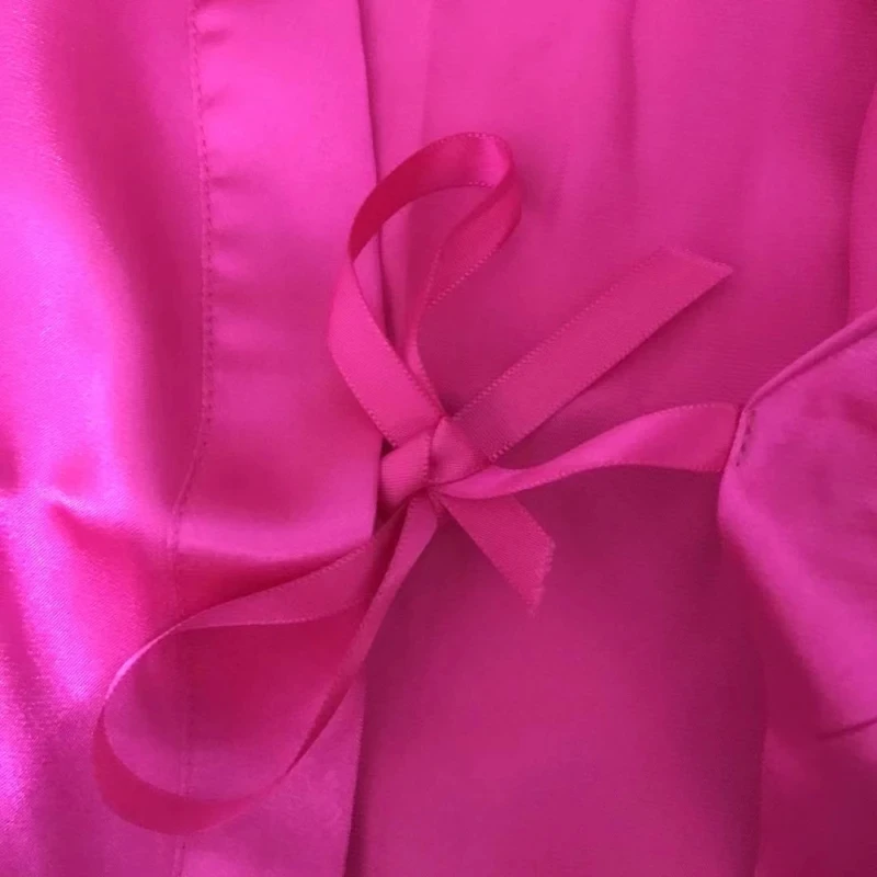 Girls Silky Satin Robes Children Pure Kimono Dressing Gown Bridal Lingerie Sleepwear for Wedding Spa Birthday Party - 5