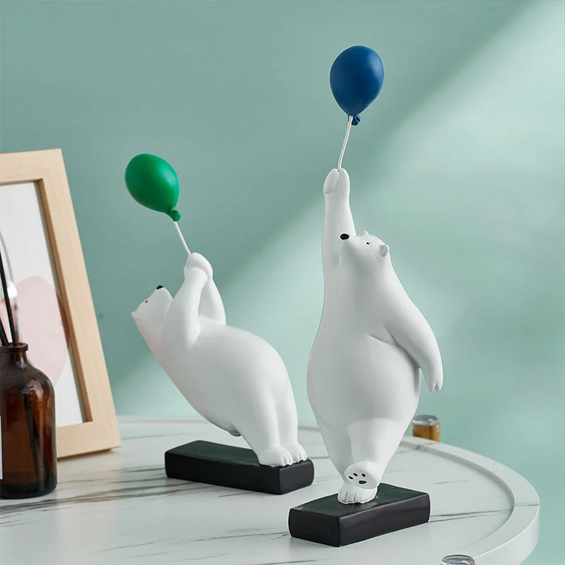 

Скандинавский креативный воздушный шар с белым медведем настенные украшения для дома гостиной спальни фон для детской комнаты настенный