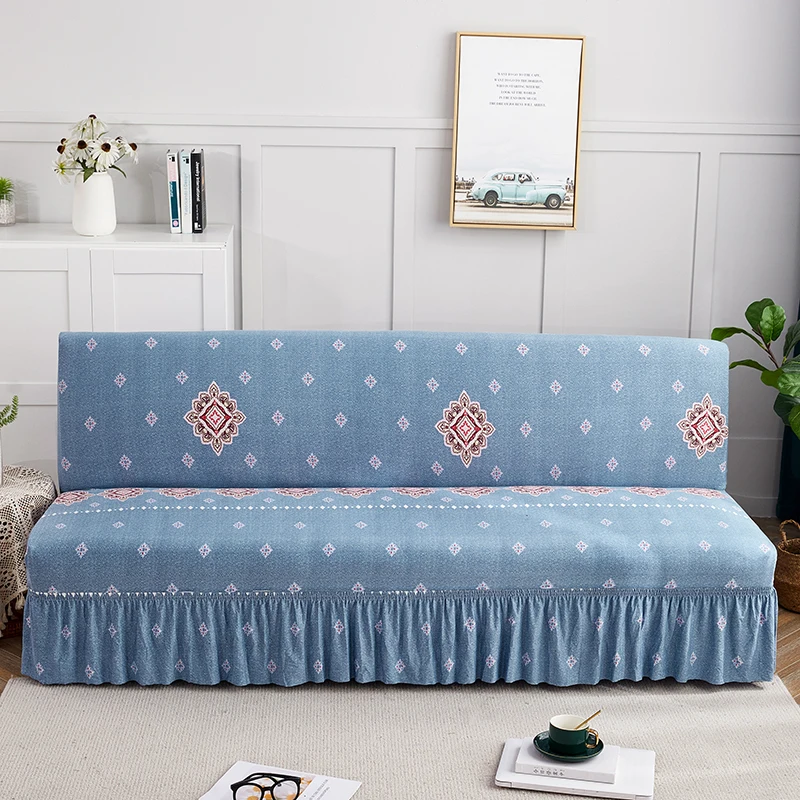 1pcPrintedCouchBedCoverNoArmlessSimpleStyleSofaBedCover