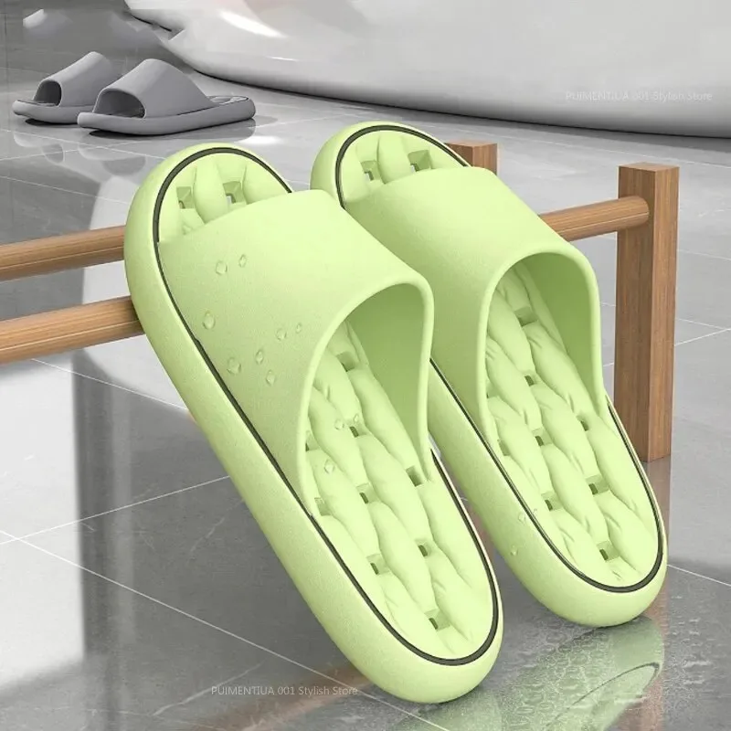 Bathroom House Slippers Leaking Quick-Drying Shower Slipper Light Weight Waterleaky Beach Flip Flops Women Swimming Slides 5