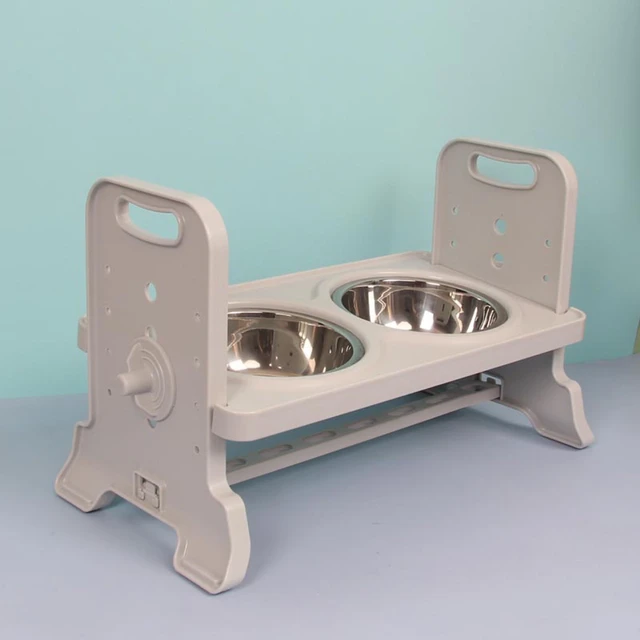 Adjustable Dog Feeding Bowl Drinker Stand Pet Stainless Steel Drinking  Bowls Raised Feeder For Small Large Dog - AliExpress