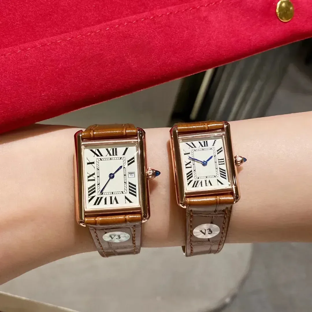 High Quality Womens Watch Top Luxury Brand Designer Waterproof Quartz Elegant Leather Tank Style Aaa Watch Sapphire Glass