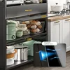 Multi-functional Storage Cabinet for Kitchen Furniture Dust-proof Carbon Steel Kitchen Cabinets Microwave Oven Storage Cabinet U 5