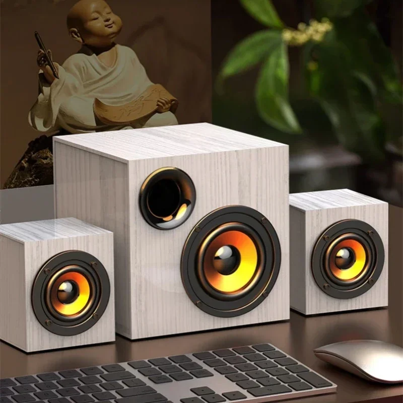 High-quality Bookshelf Type Heavy Bass Active Big Volume Bluetooth Universal Living Room Home Desktop Computer Speakers