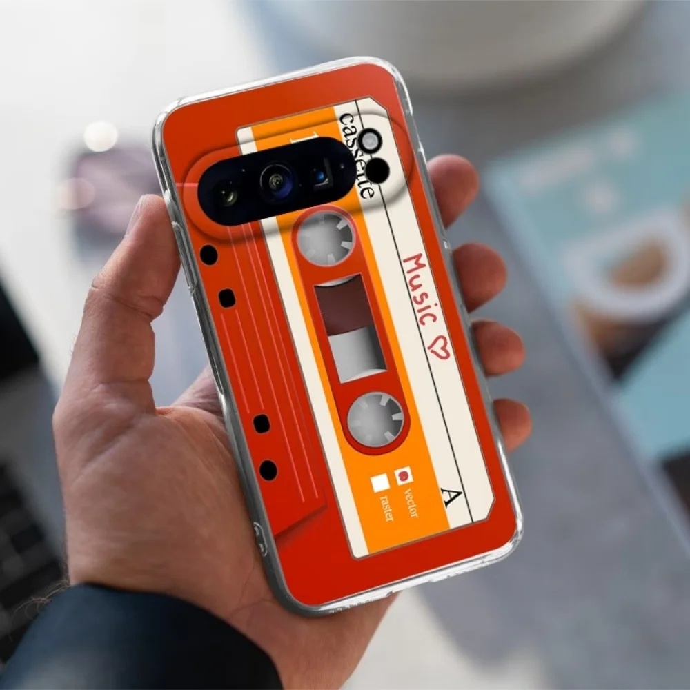 Vintage Cassette Pattern Soft TPU Anti-Slip Phone Cover
