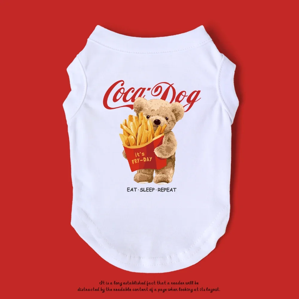 CocaDog-Chemise Drôle pour Chiens avec Imprimé Frites - 2025 - Vêtement et accessoires pour chiens - Doglovedesign