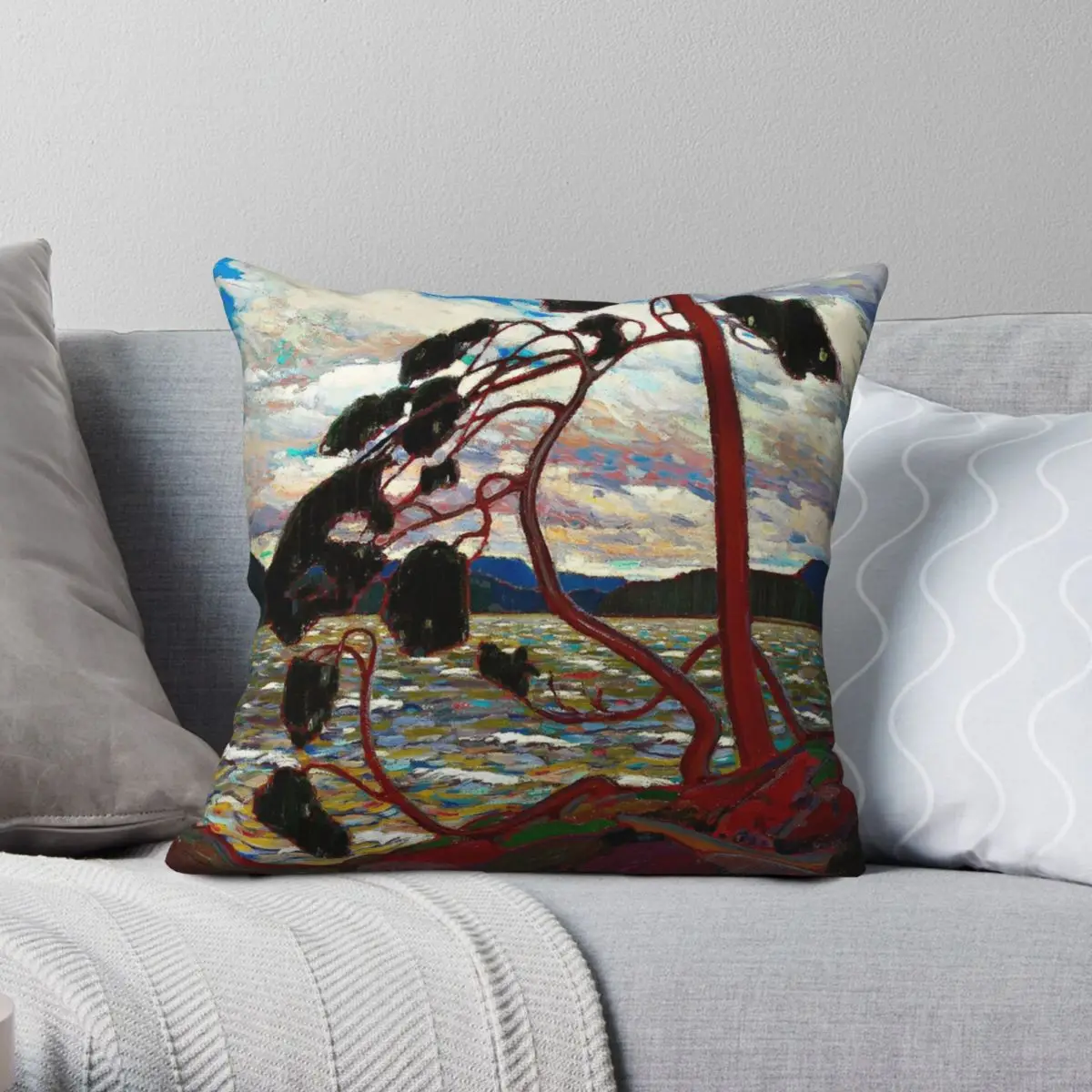 

WEST WIND Vintage Square Pillowcase Polyester Linen Velvet Pattern Zip Decor Home Cushion Cover
