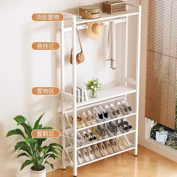 Organizzatore per armadietto da soggiorno, appendiabiti, contenitore per puf, armadietto per ingresso casa, organizer per scarpe, scaffale per scarpe, scarpiera, armadi