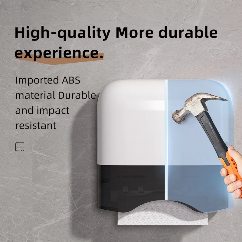 Bathroom Paper Towel Dispenser Tissue Roll High Capacity Precision Level Paper Box Towel Holder for Toi