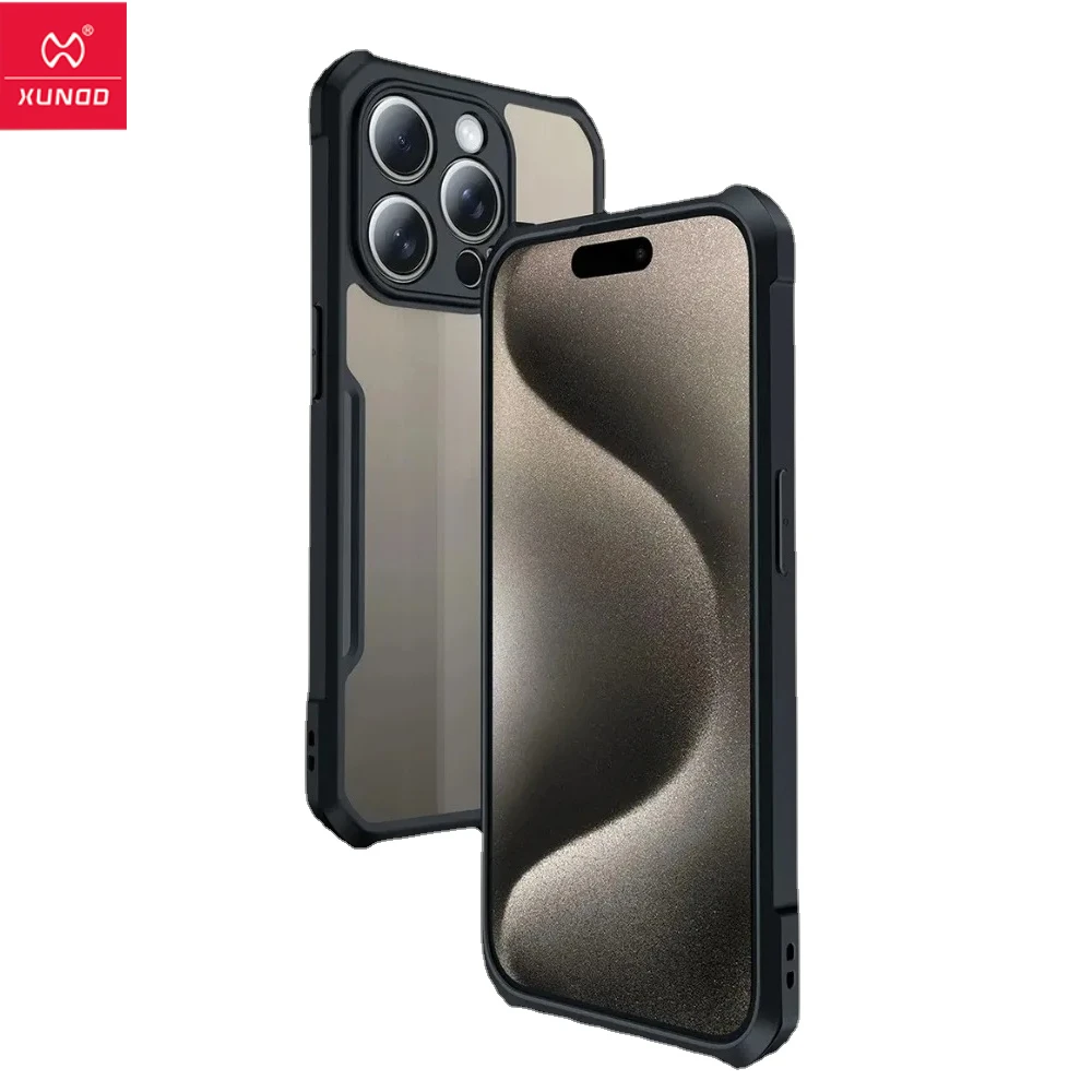 

For iPhone 15 Pro Case Original Xundd Airbags Shockproof Camera Protection Transparent Back Cover For iPhone 15 Pro Max