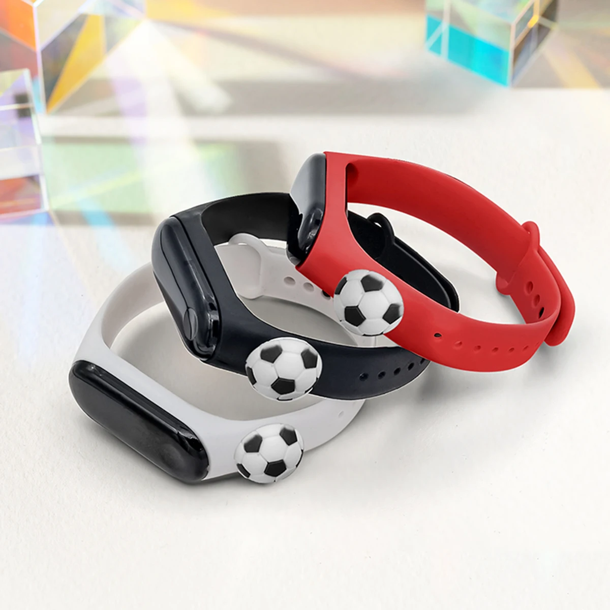 Hot Sale 3PCS Student Smartwatch LED Display Multi-color Electronic Clock for Boys and Girls Cute Cartoon Football Sports Watch 3