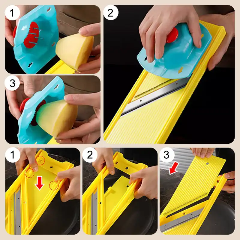 Description Picture 3 of itemMultifunctional Vegetable Shredder & Slicer Fruit Shredder Potato Mandolin Slicer Kitchen Gadget Sets Kitchen Accessories