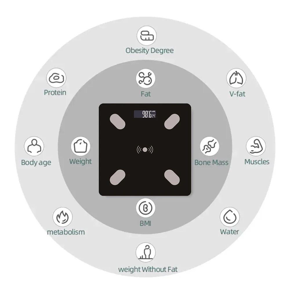 Digital Bathroom Scales 180KG Body Weight Weighing Scale LCD Electronic Black: 3 - 5 Days Free Delivery Only UK