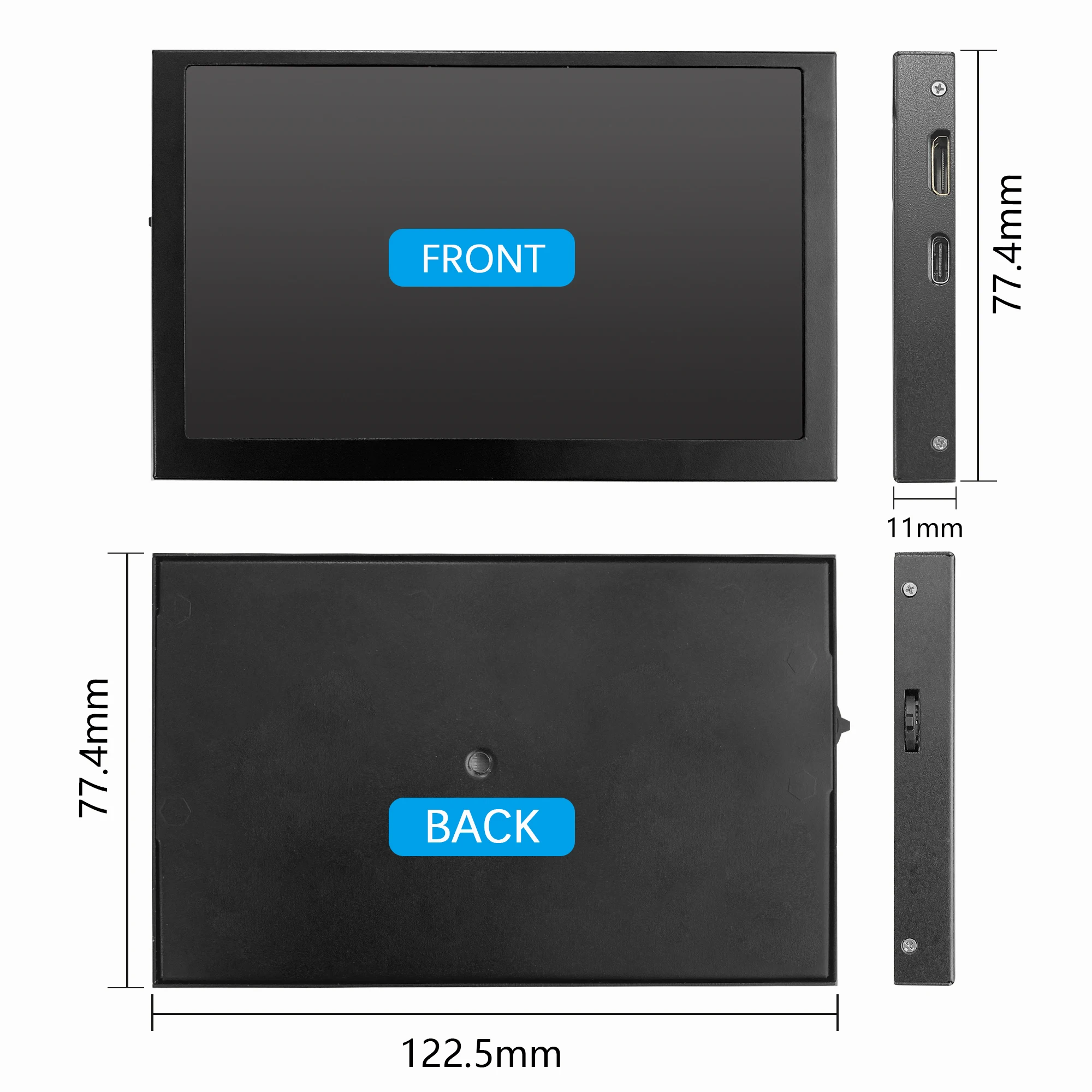 ġ г  HD , 1024*600 ȭ 100% sRGB ÷ IPS , ̴ PC Ʈ RPI 3 4/5, EM513, 5 ġ
