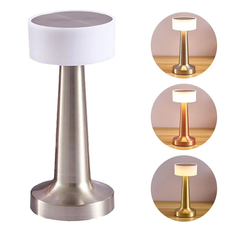 Rechargeable Led Table Lamp Touch Sensor Desk Light Bedroom Restaurant