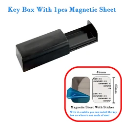 Magnetic Black Safe Box Hidden Storage for Home, Office, and Outdoor Use (Black Set)